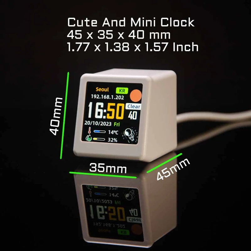 Mini Orologio Da Stazione Meteorologica Da Tavolo Con Calendario Luminova Decorativo Per Sala Giochi Animazioni Carine Fai Da Te