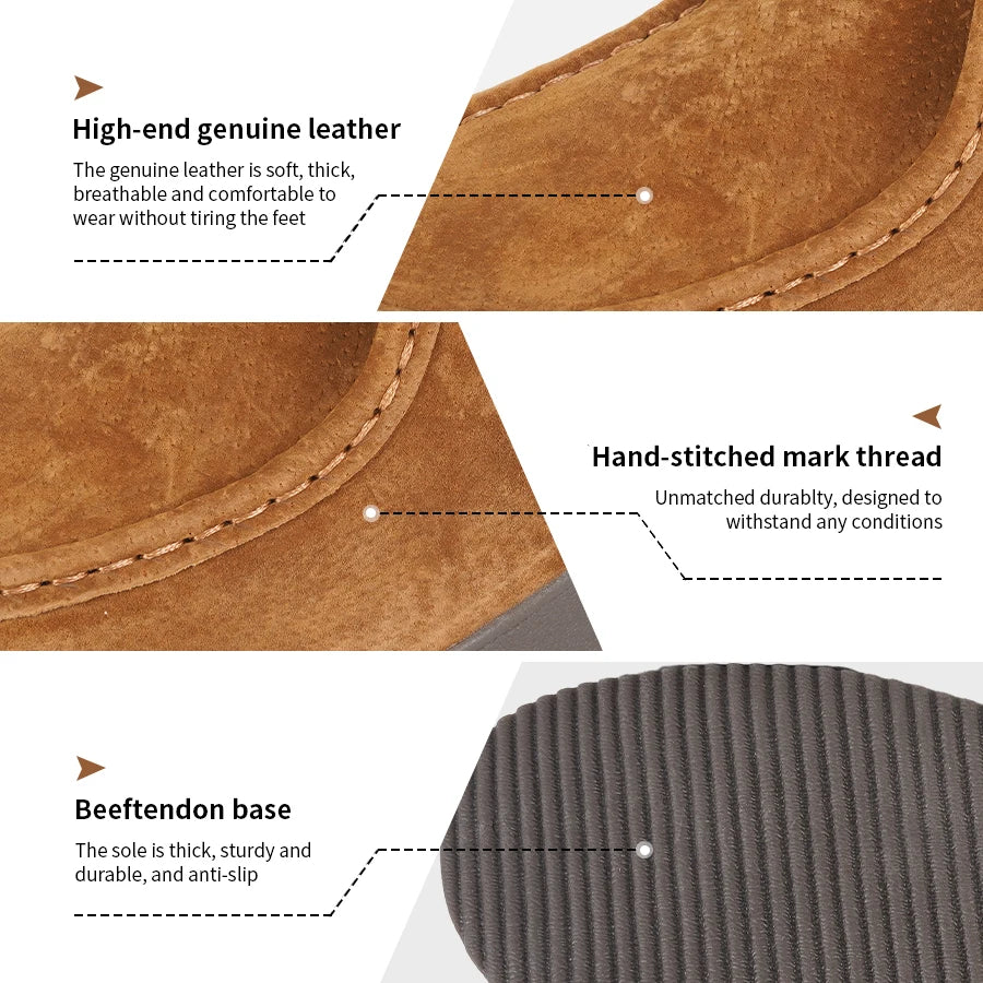 Scarpe da Uomo Cucite a Mano in Pelle Premium Mocassini Casual alla Moda Scarpe Eleganti Per Lavoro Quotidiano