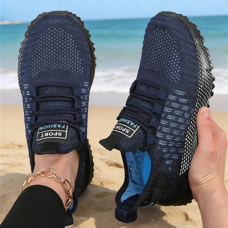 Nuove Sneakers Gialle Lavorate A Maglia Per Donna Traspiranti Leggere Antiscivolo Scarpe Da Corsa E Passeggio Esterno