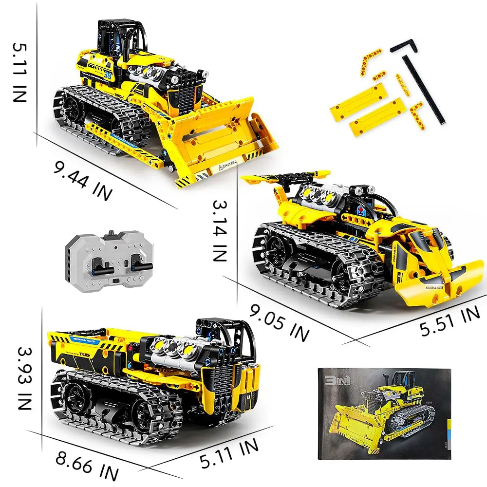 Kit Costruzione Telecomandata 3 In 1 542 Pezzi Per Bambini 8 10 Anni Regalo Educativo
