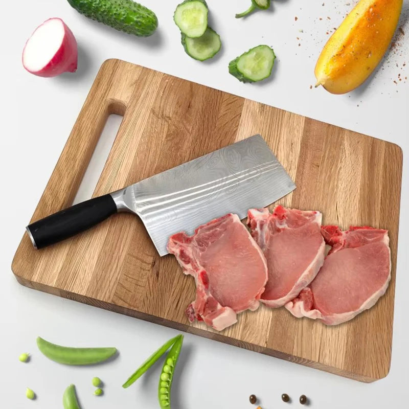 Jaswehome Tagliere Da Cucina In Legno Di Quercia Grande Tagliere Multiuso Per Carne Formaggio Pane Verdura Frutta