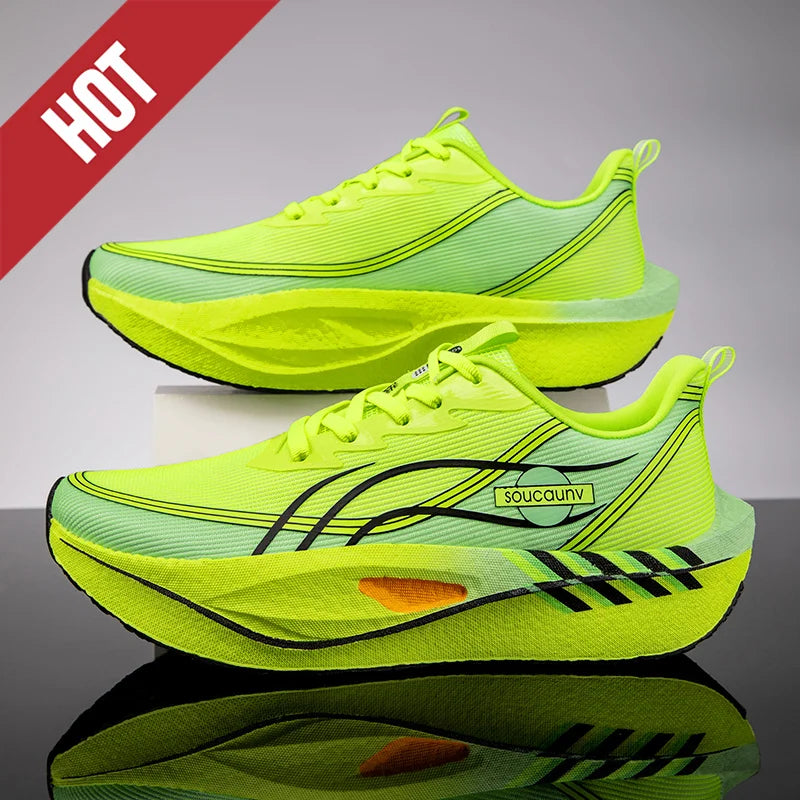Scarpe Da Corsa Carbon Board Marathon Uomo Donna Traspiranti Leggere Antiscivolo Scarpe Da Ginnastica Atletiche
