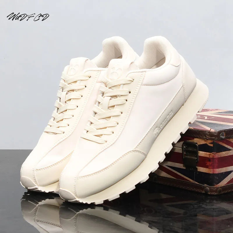 Scarpe Da Ginnastica Casual Uomo Donna Con Piattaforma Maggiorata Traspirante In Pelle Retro