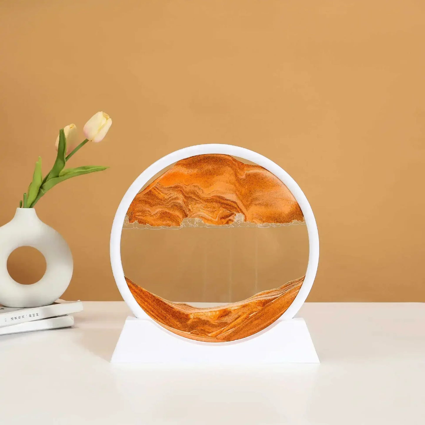 Clessidra Liquida 3D Arte Sabbia In Movimento In Vetro Regalo Originale Decorazione Per Casa E Ufficio