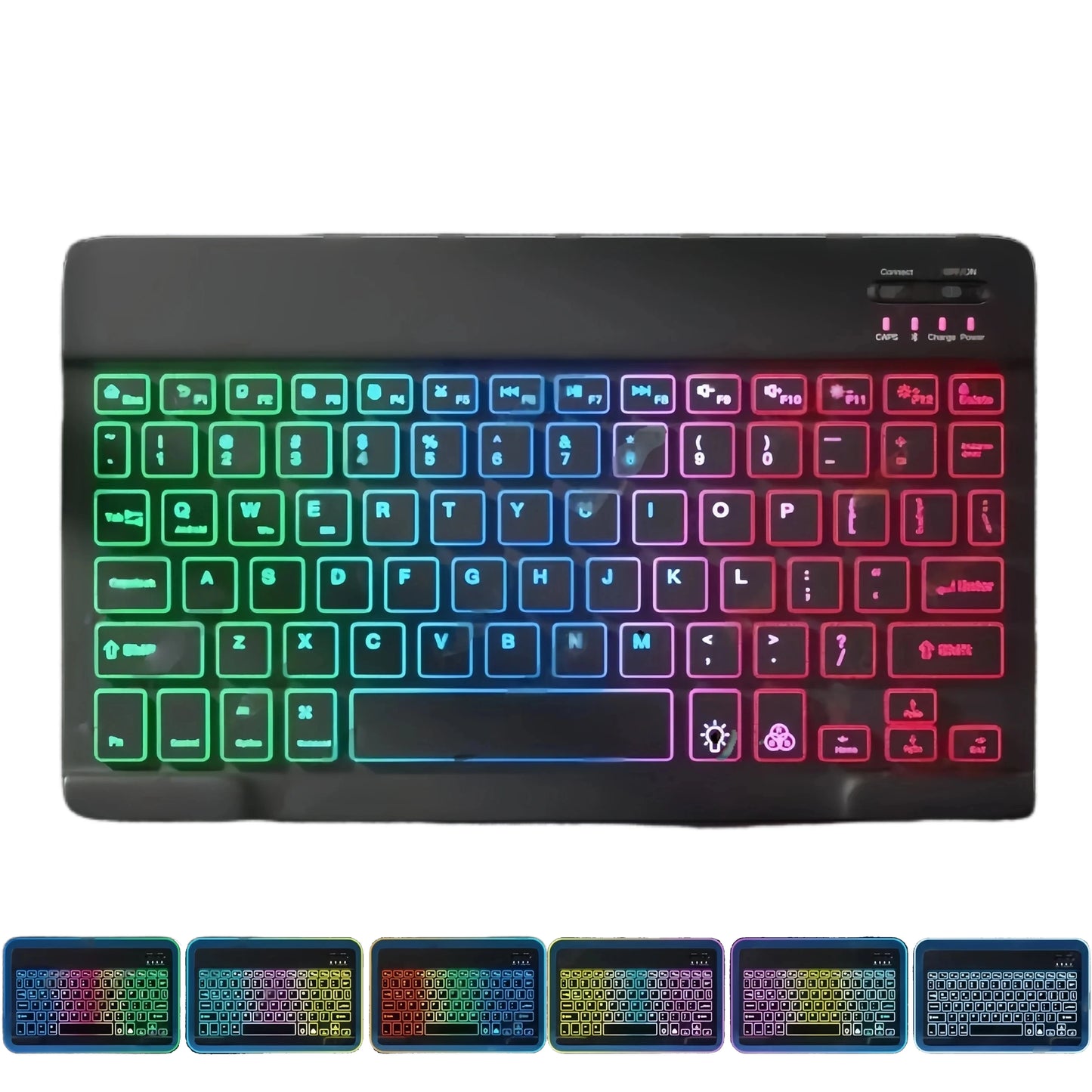Set Tastiera e Mouse Bluetooth RGB Retroilluminato, Mouse Wireless 2.4G, Tastiera Ricaricabile