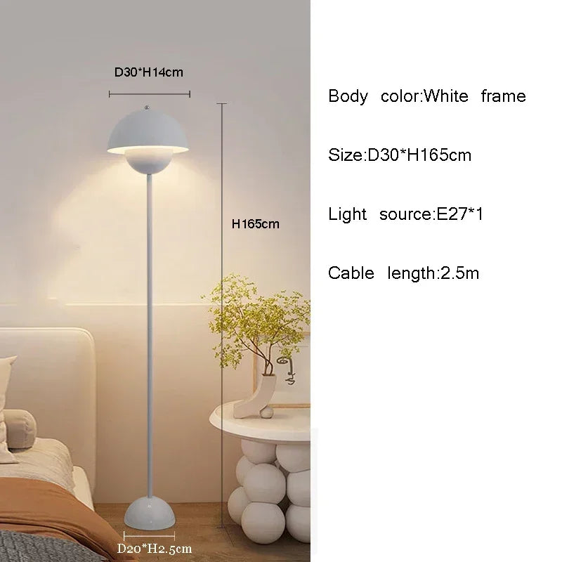 Lampada Da Terra A Forma Di Fungo Con Bocciolo Di Alta Qualità In Stile Classico Con Attacco E27 Per Soggiorno E Letto