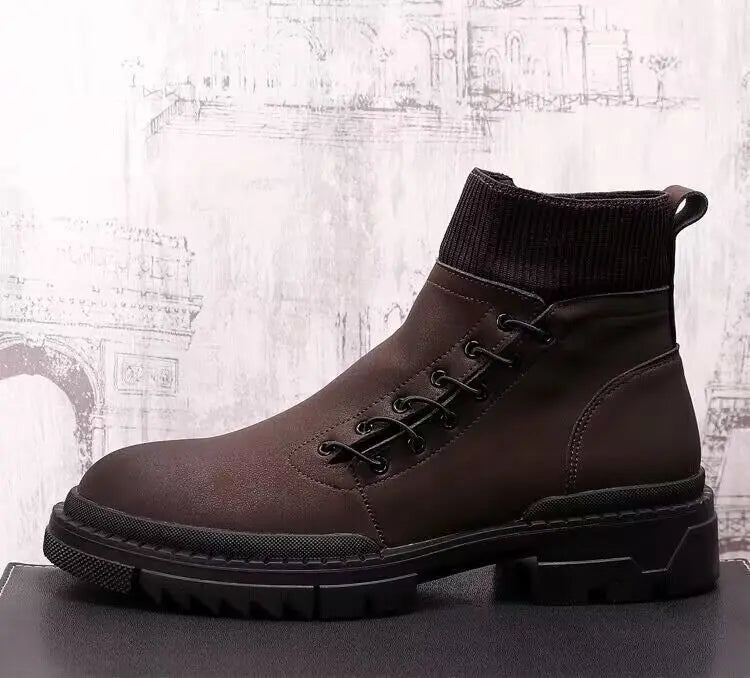 Stivali Chelsea Da Uomo In Pelle Con Plateau Per Party E Discoteca Scarpe Alla Caviglia Eleganti