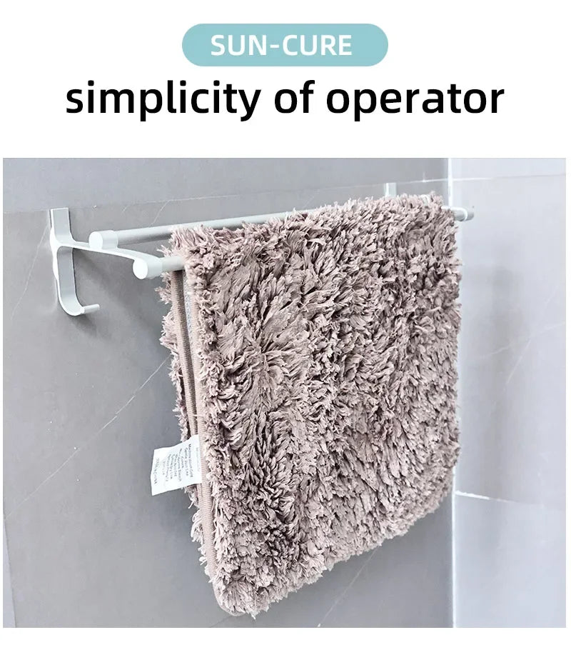 Tappetino Da Bagno Arrotondato E Ispessito Antiscivolo Peluche Assorbente Per Vasca E Per Porta D Ingresso
