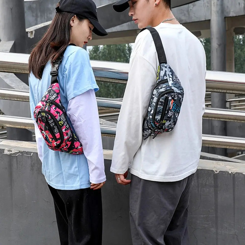 Marsupio Impermeabile Da Esterno In Tela Alta Capacità Stile Coreano Per Sport All Aperto Banana Bag Uomo Donna
