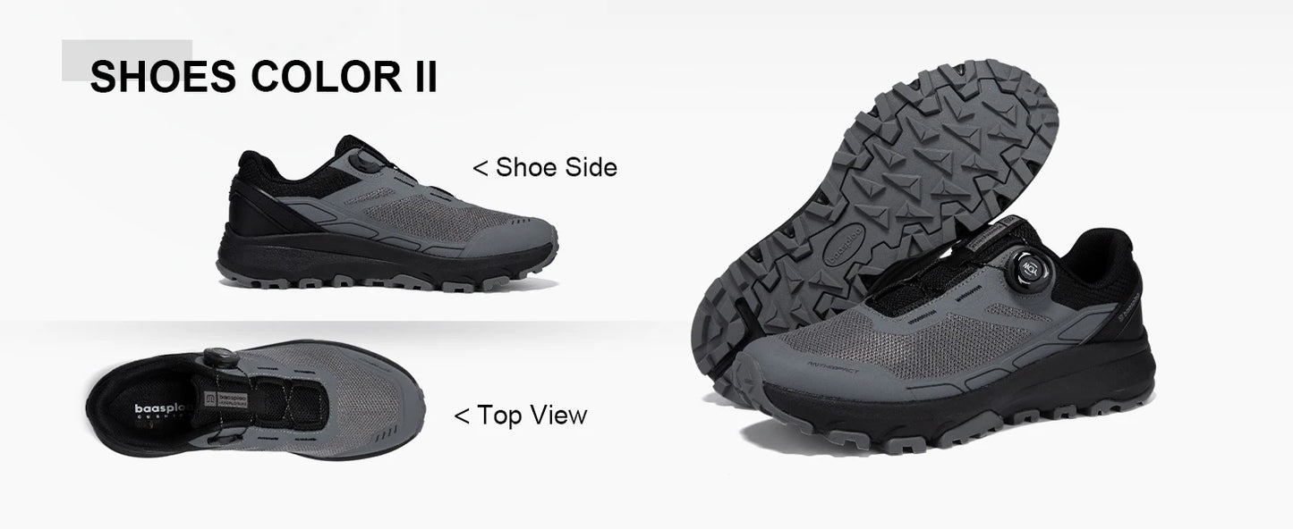 Baasploa Scarpe Da Trekking Uomo Traspiranti In Rete Antiscivolo Elevazione Comfort Outdoor