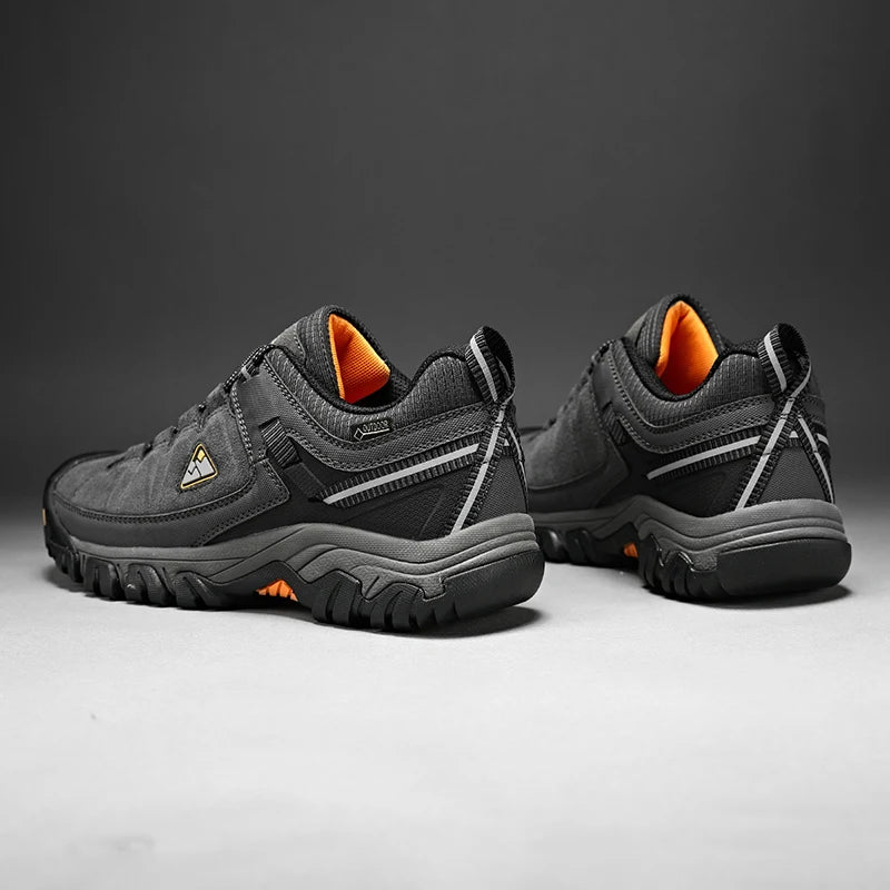 HikeUp Scarpe Da Trekking Per Uomini In Pelle Durevoli Alta Qualita Scarpe Da Arrampicata All Aperto Con Suola In Gomma