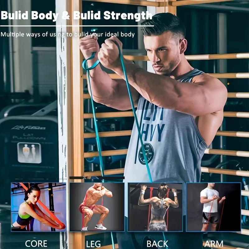 1 fascia per esercizi ad alta elasticità per carichi pesanti | Design impilabile, livelli di resistenza multipli per palestra domestica, pilates, ideale per principianti