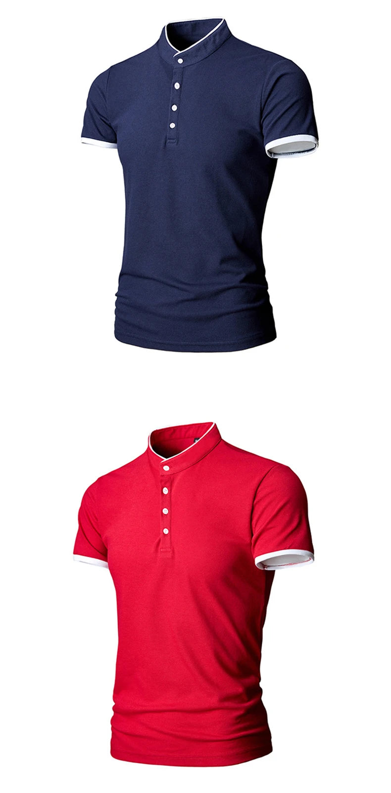 Polo Casual Da Uomo Per Ufficio A Maniche Corte Liscio E Resistente Alle Rughe Antipilling Confortevole Pulsante