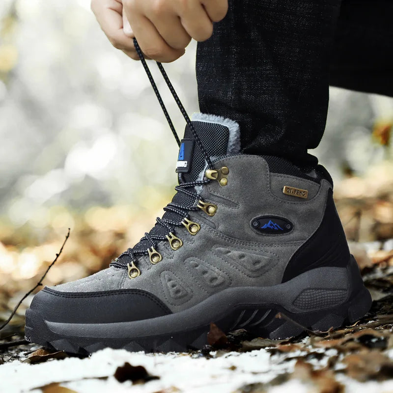 Scarpe Da Arrampicata Invernali All'aperto Da Trekking Antiscivolo Con Suola Spessa Uomo Calde