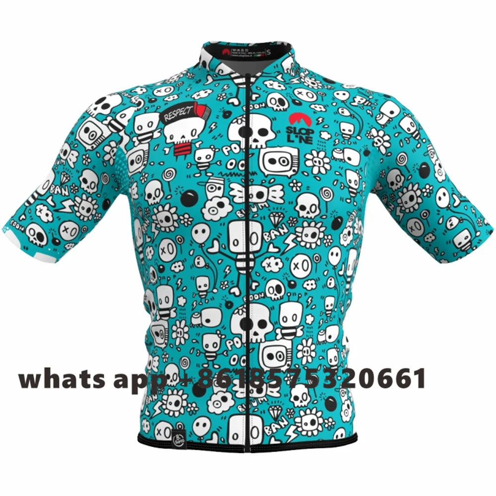 Maglia Da Ciclismo Pro Team Estate Uomo Manica Corta Per Downhill MTB Traspirante Asciugatura Rapida Tasche