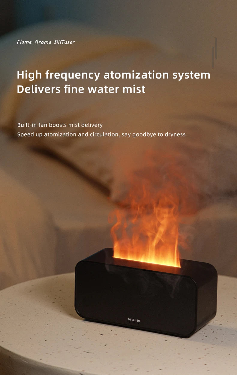 Nuovo Mini Diffusore di Aroma Umidificatore Ad Ultrasuoni Freddo Mist Maker Fogger LED Olio Essenziale Fiamma Lampada Difusore