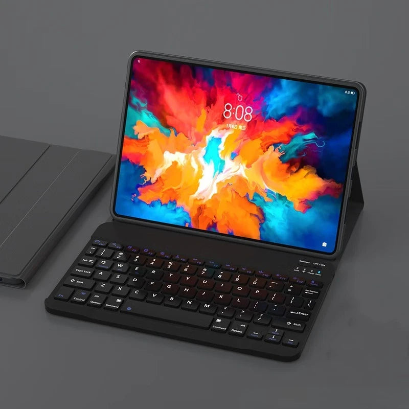 Custodia per Lenovo Idea Tab Pro 12.7 Pollici 2025 TB373FU con Tastiera Staccabile Retroilluminata in Pelle