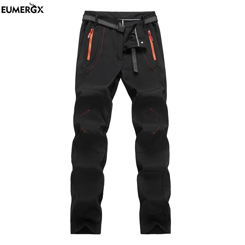 Pantaloni In Pile Invernali Da Donna Per Trekking Impermeabili Caldi Softshell All Aperto Antipioggia Antivento