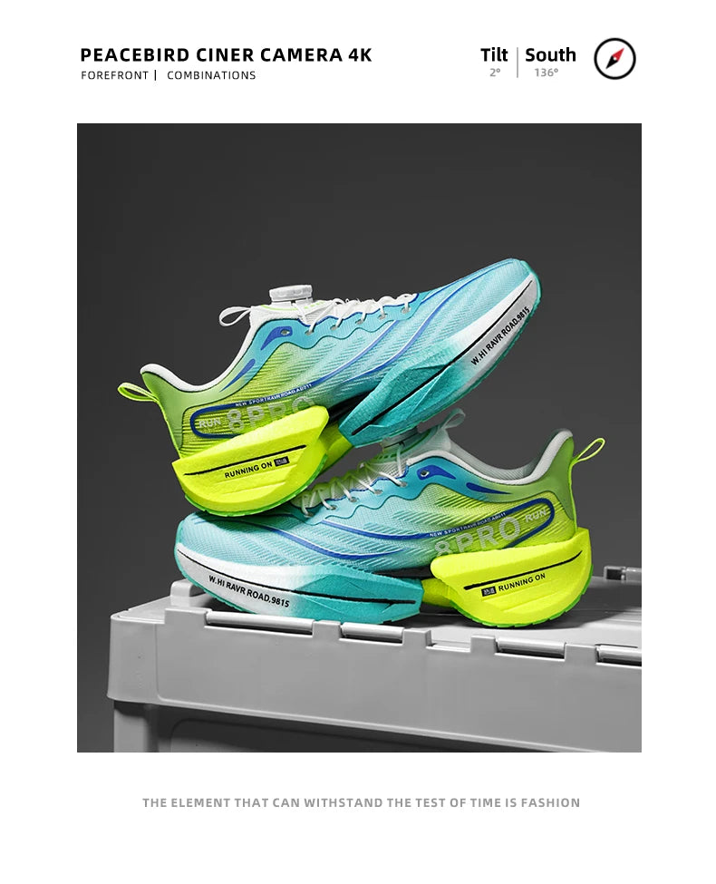 Scarpe sportive da uomo Scarpe da corsa da maratona con piastra in carbonio con palmo pieno Scarpe da tennis da coppia leggere e traspiranti in mesh Scarpe da allenamento