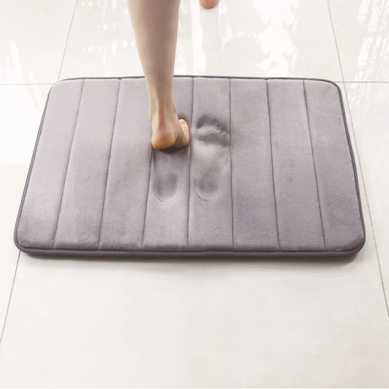 Tappetino Antiscivolo Per Bagno Trapuntato In Pile Corallo VIKAMA Assorbente E Resistente Per Ingresso Domestico