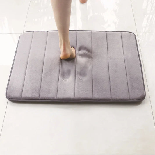 Tappetino Antiscivolo Per Bagno Trapuntato In Pile Corallo VIKAMA Assorbente E Resistente Per Ingresso Domestico