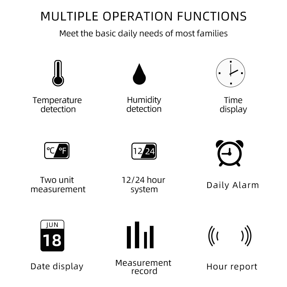 Stazione Meteorologica Digitale Interni Esterni Umidità Temperatura LCD Orologio HTC 2 HTC 1