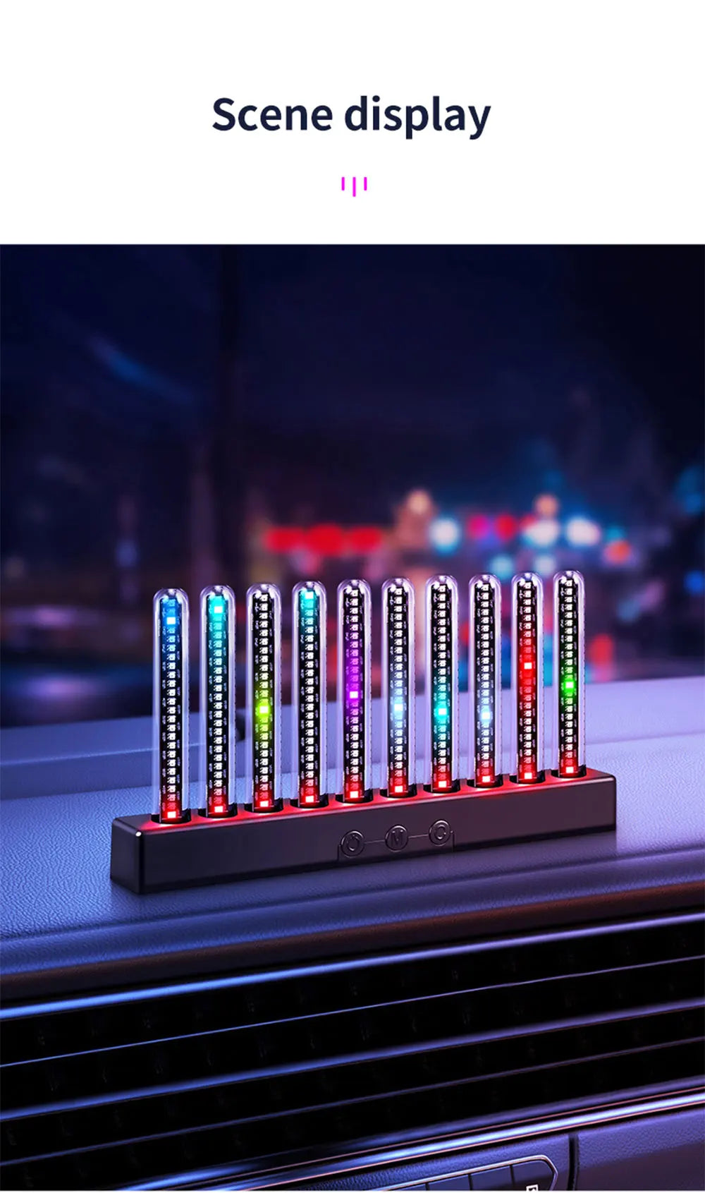 Luce Ambientale RGB Con Sensore Sonoro Striscia LED Sincronizzata Con La Musica Per Auto USB E Cruscotto