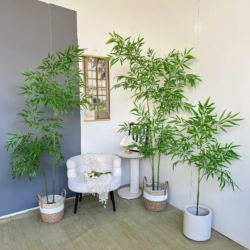Bambù Artificiale da Pavimento Rimovibile con Altezza Regolabile 140 230 Cm Verde Elegante per Casa Hotel e Giardino