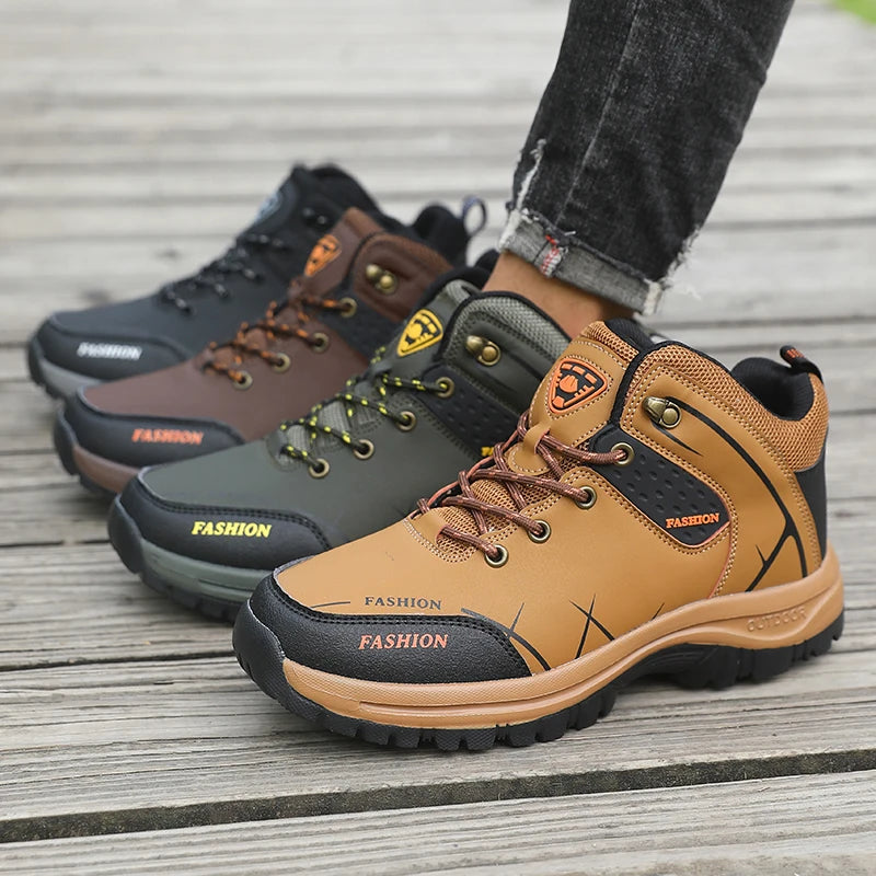Stivali Da Trekking Da Uomo Retrò Per Primavera Autunno Traspiranti Impermeabili Antiscivolo Per Campeggio Taglie 39-46