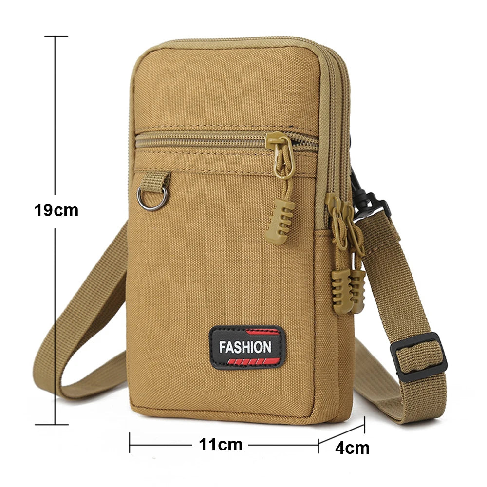 Custodia Per Cellulare Marsupio Multifunzione Da Uomo Outdoor Borsa Piccola Tracolla Portamonete