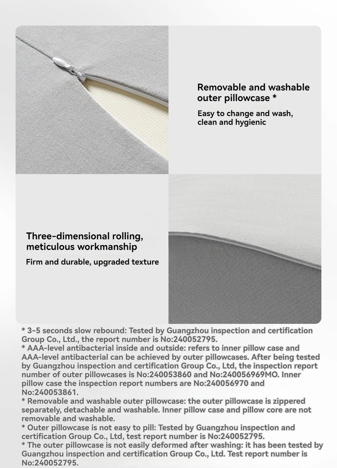 Cuscino Per Il Collo In Memory Foam Pro Traspirante Antibatterico Sostegno Cervicale Senza Cuciture Altezza 9 11 Cm