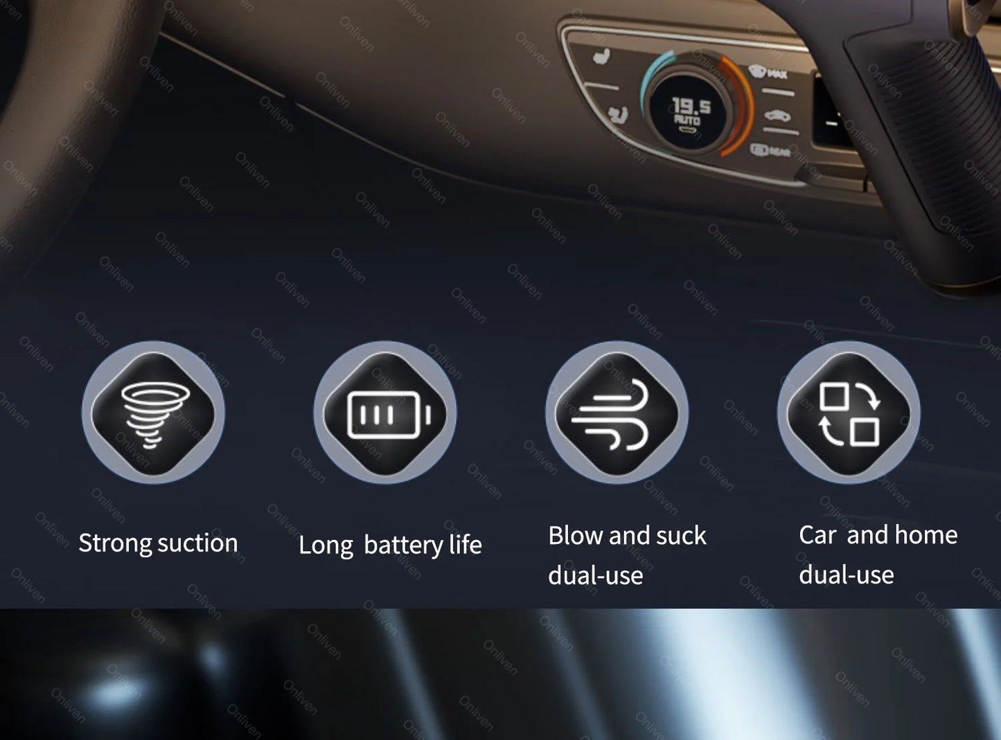Szuk 98000PA Mini Aspirapolvere Per Auto Potente Pulizia Forte Aspirazione Palmare Wireless Portatile