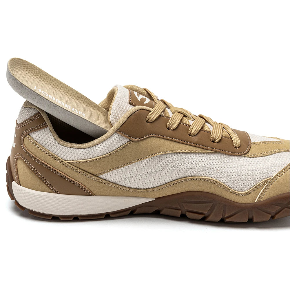 Hobibear Scarpe Da Trekking A Piedi Nudi Unisex Wide Fit Trail Running Scarpe Retrò In Pelle Artificiale Zero Drop
