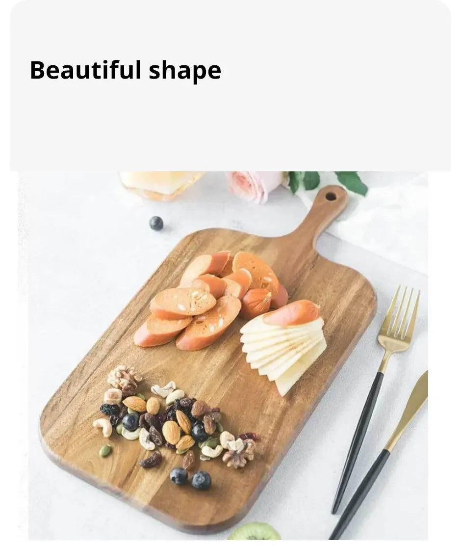 Tagliere In Legno Con Manico Per Cucina Uso Domestico Tagliere Per Formaggi Salumi Frutta E Pane In Legno Naturale