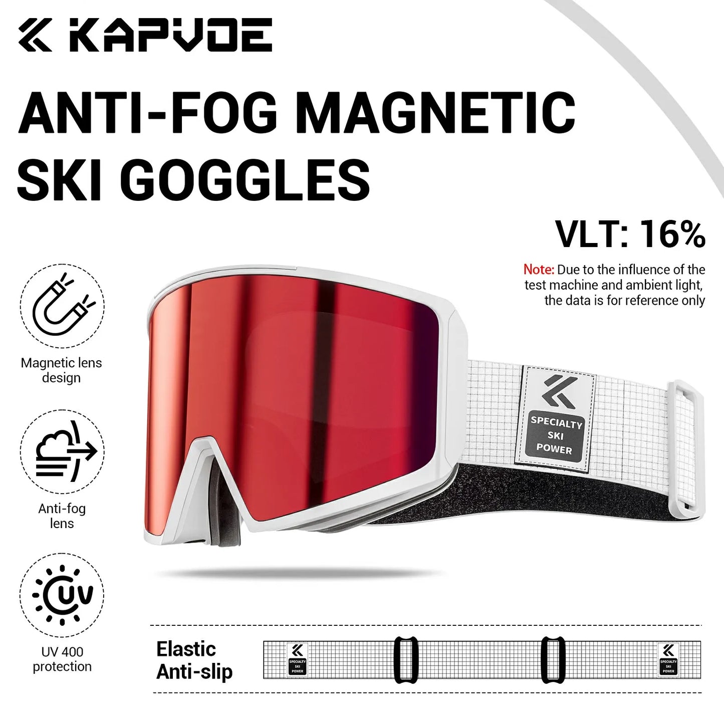 Kapvoe Occhiali Da Sci Fotocromatici E Maschera Da Snowboard Antiappannamento UV400 Per Uomo E Donna Occhiali Inverno