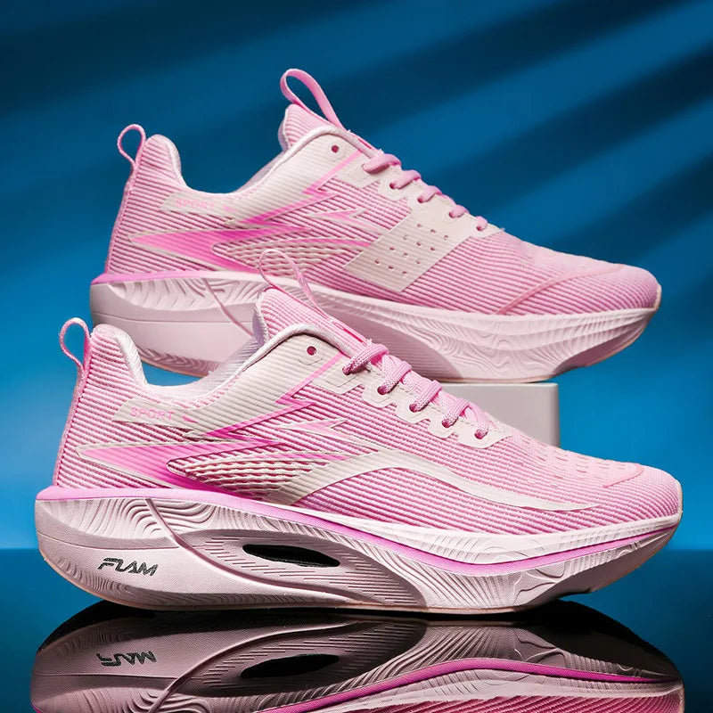 Scarpe Da Corsa Marathon Uomo Traspiranti Leggere Con Cuscino Aria Antiscivolo In Carbon Board