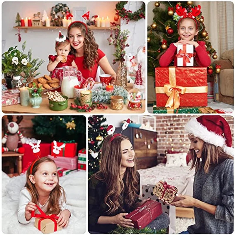 Confezione Fasce Natalizie Set Da 1 A 15 Pupazzo Di Neve Corna Di Renna E Babbo Natale Per Capodanno Photo Booth Capelli