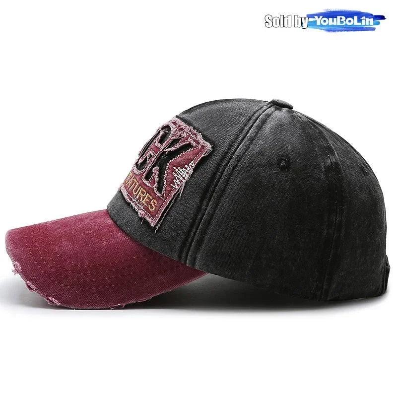 Berretto Da Baseball Retrò In Stile Coreano Unisex Con Foro Lavato Per Tempo Libero Primavera Autunno