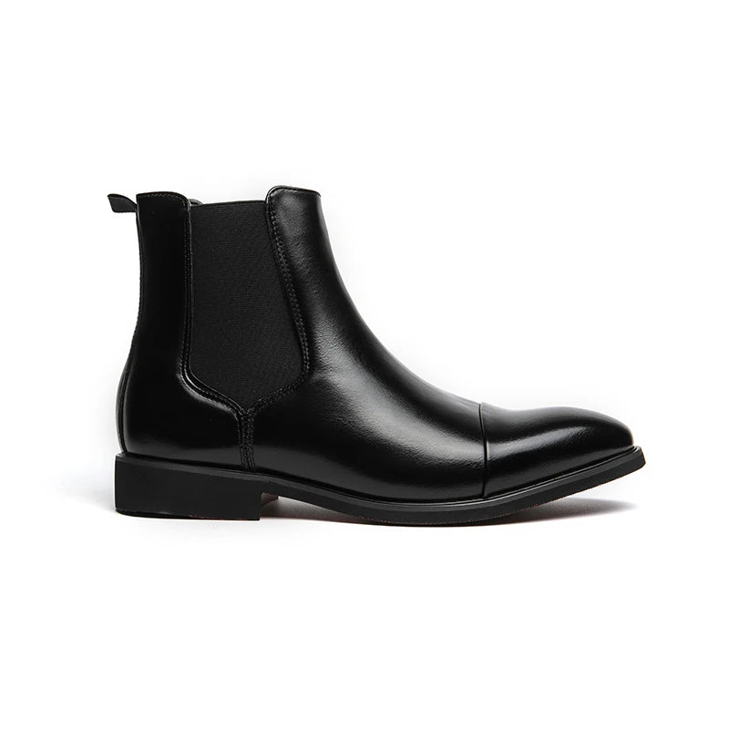 Stivaletti Chelsea Uomo Slip On Con Punta Tonda E Suola Rossa In PU Spedizione Gratuita Taglia 38 46 Scarpe Da Uomo