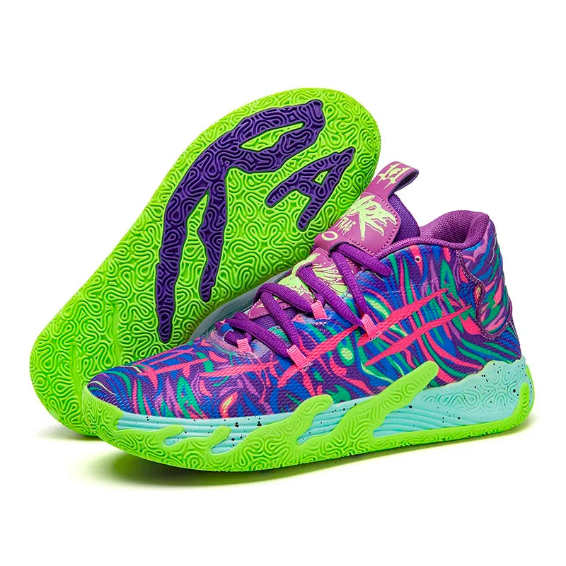 Scarpe Da Basket Da Uomo Allenamento Sul Campo Traspiranti In Mesh Antiscivolo Mid Cut Design Lussuoso