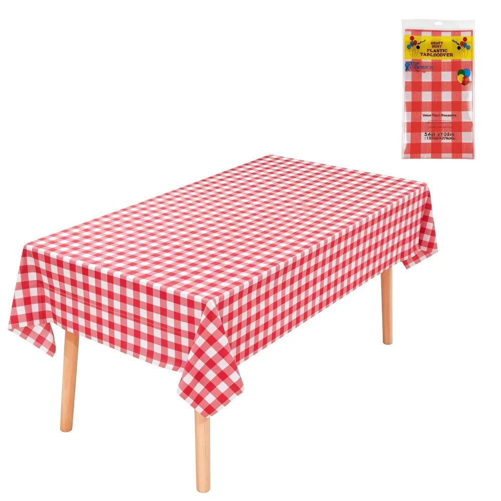 Copritavolo In Plastica A Quadri E Tovaglia Rettangolare Monouso Per Picnic E Decorazioni Per Feste Di Compleanno