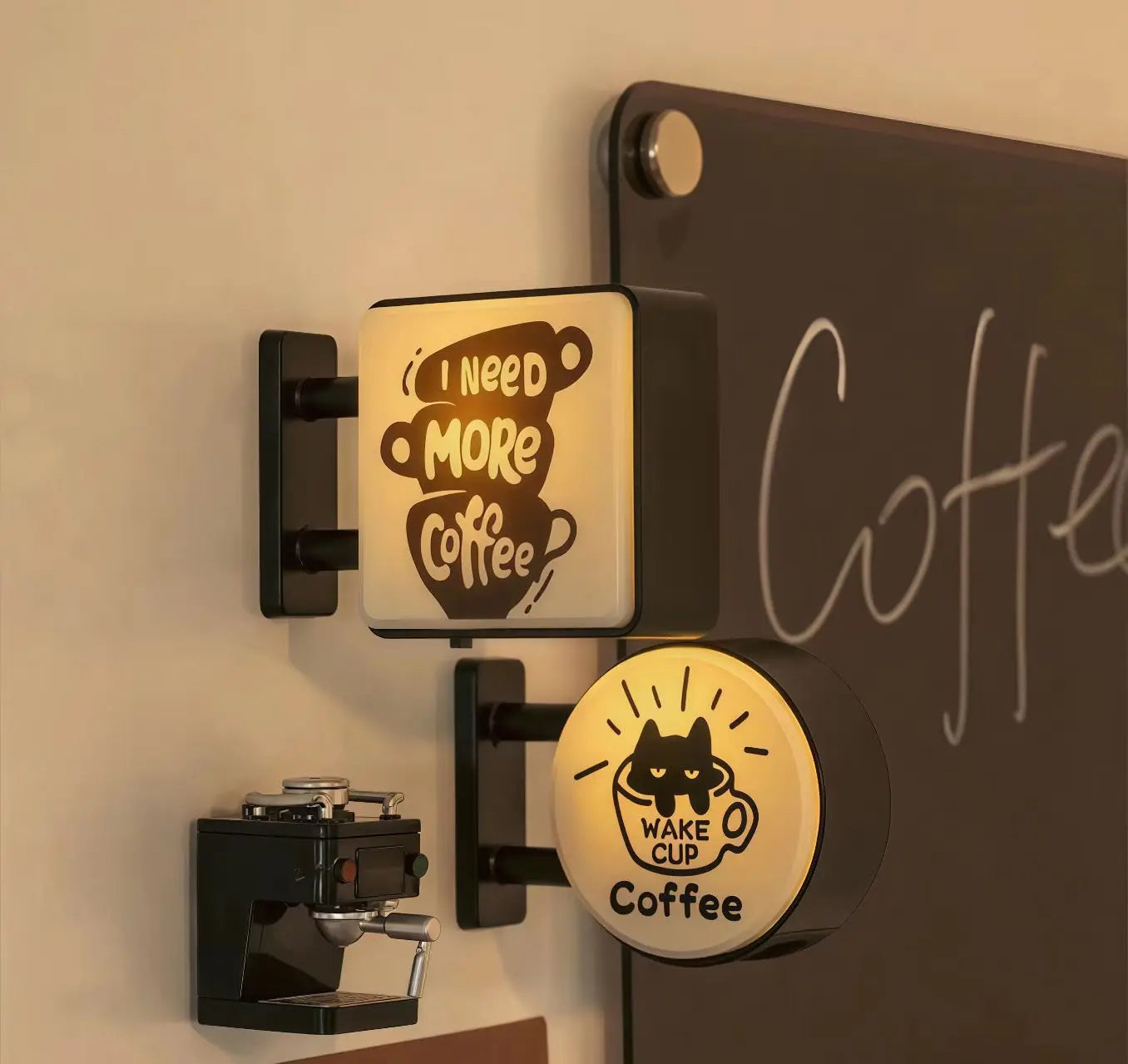 Magnete Per Frigorifero A LED Con Luce Per Bar E Caffetterie Decorazione Per Pannello Forato Insegna Illuminata Per Casa