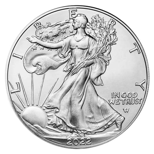 Moneta d'argento dell'aquila americana da 1 oz. La statua della libertà. Moneta d'argento con effetto specchio. Regali artigianali da collezione