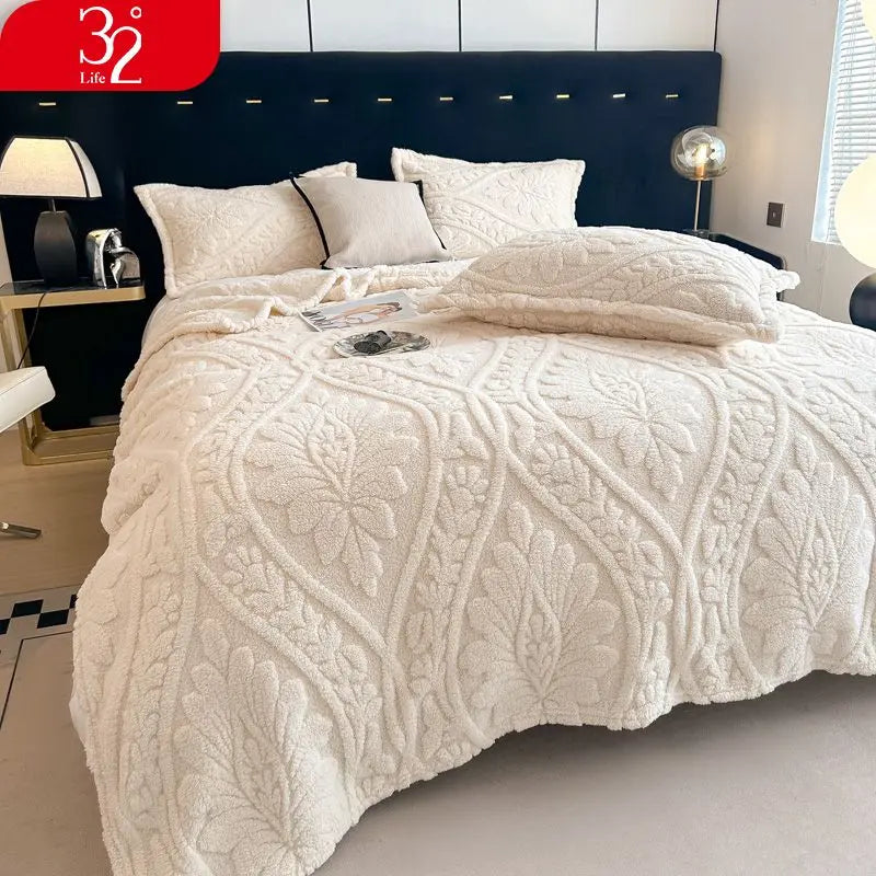 Coperta Stampata Floreale 3D In Stile Europeo Pile Di Corallo Spesso Per Inverno Calda Trapunta Facile Da Mantenere