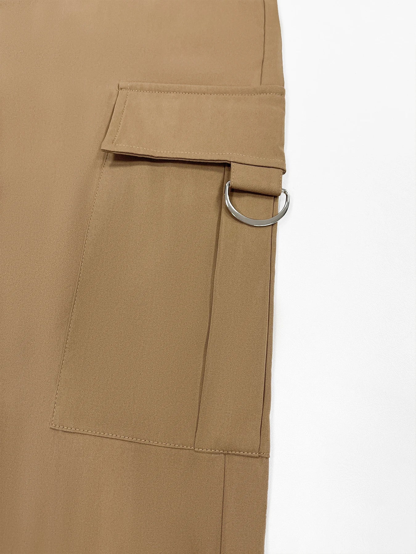 Pantaloni Cargo Da Donna Vita Alta Tinta Unita Con Bottoni E Tasche Casual Da Strada Per Tutte Le Stagioni