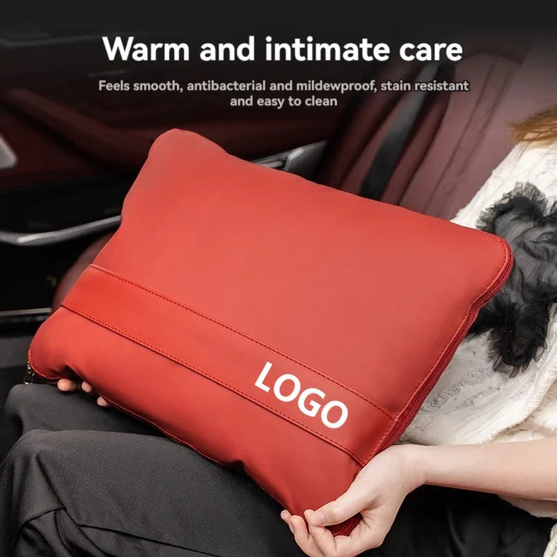 Cuscino Lombare Pieghevole Multifunzionale Per Auto Con Cuscino Trapuntato E Coperta Interna