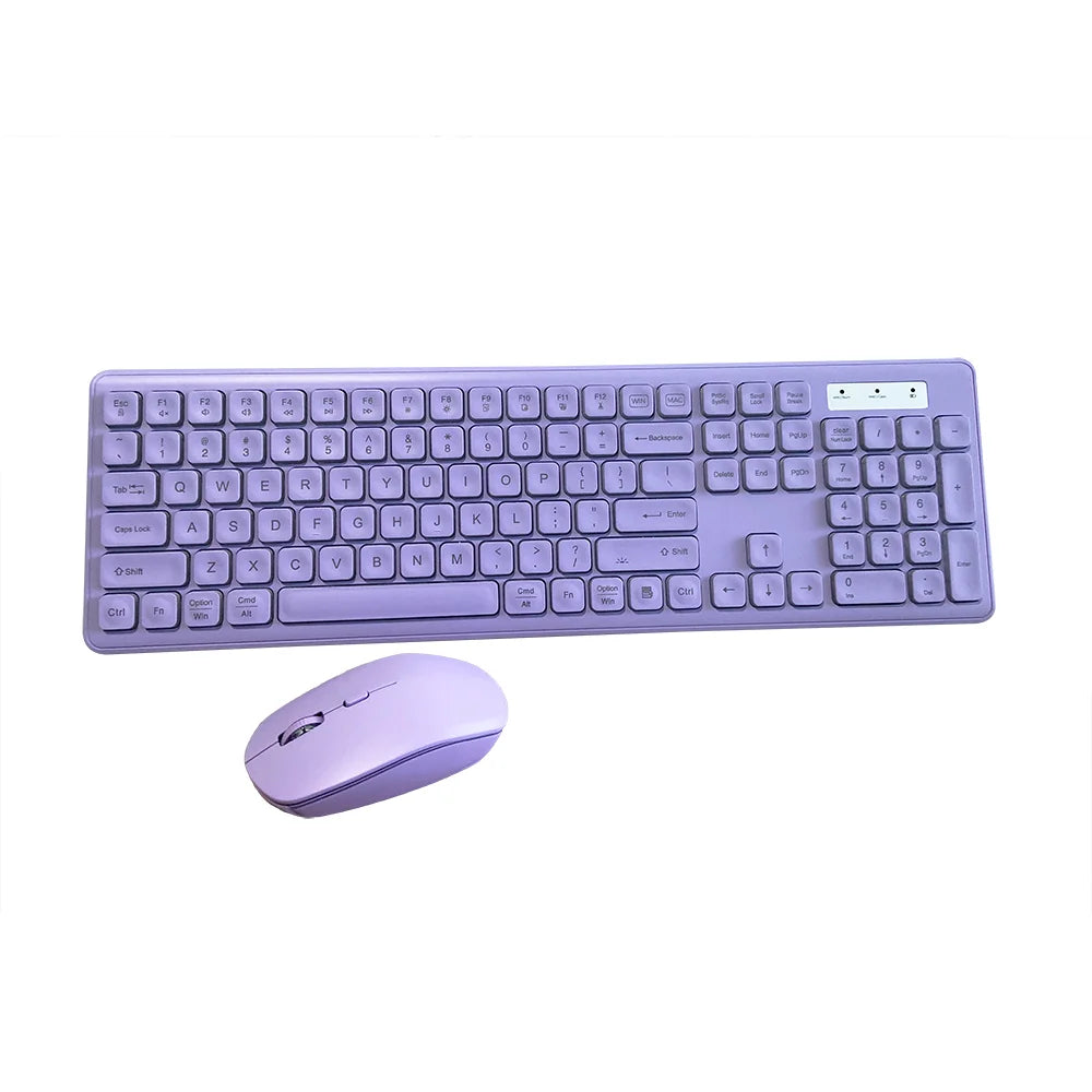 Combinazione Tastiera E Mouse Wireless Retroilluminati Ricaricabili Modalità Sleep 2,4 GHz Tasti Illuminati Ergonomico