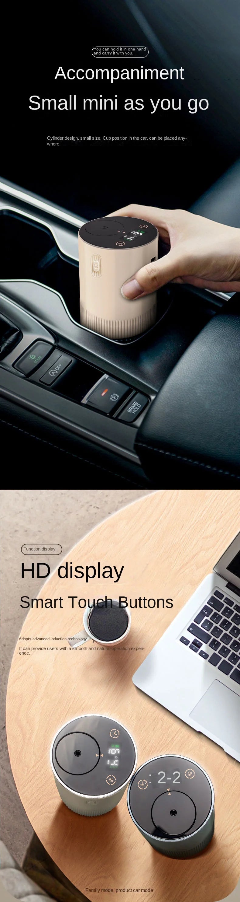 Diffusore Oli Essenziali Portatile Senza Fili USB Ricaricabile Per Auto Ufficio Casa 1200mAh 2000mAh