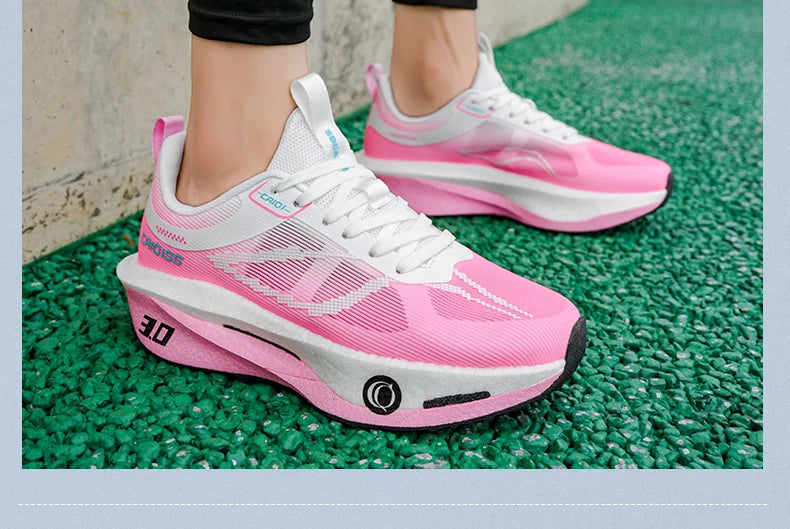 Scarpe Da Corsa Con Piastra In Carbonio Per Maratona Traspiranti Leggere Per Uomo E Donna Comode E Antiscivolo