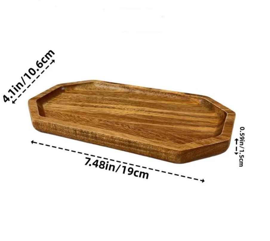 Piatto Di Frutta Giapponese In Legno Massello Rotondo Vassoio Snack Multidimensionale Ad Alto Valore Allingrosso